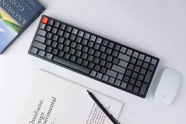 Alt view image 2 of 7 - Keychron K4 Wireless Bluetooth/USB Wired Gaming Mechanical Keyboard, Compact 100 Keys RGB LED Backlit Gateron Brown Switch N-Key Rollover, Aluminum Frame for Mac Windows, Version 2