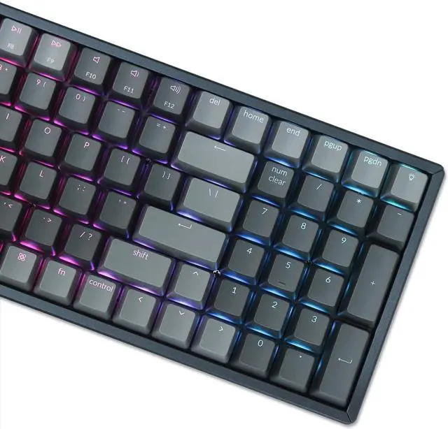 Alt view image 7 of 7 - Keychron K4 Wireless Bluetooth/USB Wired Gaming Mechanical Keyboard, Compact 100 Keys RGB LED Backlit Gateron Brown Switch N-Key Rollover, Aluminum Frame for Mac Windows, Version 2