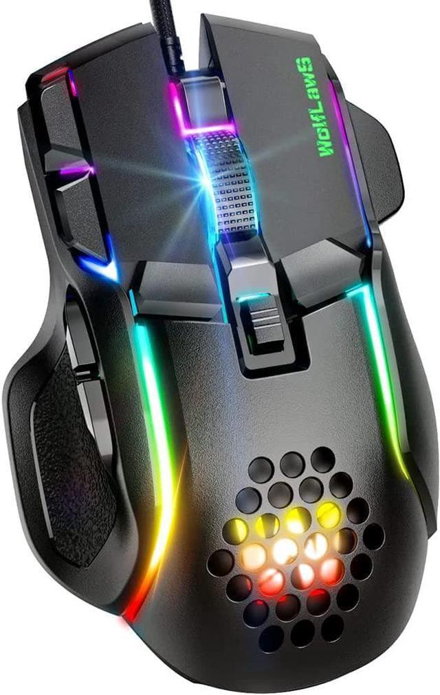 WolfLawS Wired Gaming Mouse, Computer PC Gaming Mice USB Mouse