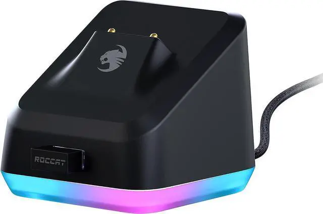 Alt view image 7 of 7 - ROCCAT Kone XP Air \u2013 Wireless Customizable Ergonomic RGB Gaming Mouse, 19K DPI Optical Sensor, 100-hour Battery & Charging Dock, 29 Programmable Inputs & AIMO RGB Lighting, 4D Wheel \u2013 Black
