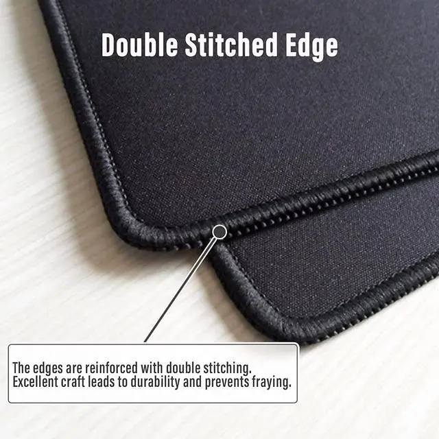 Alt view image 5 of 7 - Large Gaming Mouse Pad with Stitched Edges Minimalist Topographic Map Desk Mat Extended XL Mousepad with Anti-Slip Base Cool Desk Pad for Keyboard and Mouse 31.5 x 11.8 in White