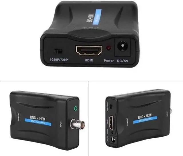 Alt view image 3 of 3 - BNC to HDMI Converter Adapter Female CVBS BNC HDMI Coax Connector Coaxial Composite Analog Video Audio Input 1080P Output HDCP Hook Security Camera DVRs Surveillance CVR AC1420 CCTV for Monitor HD TV