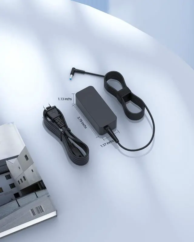 Alt view image 5 of 7 - 45W AC Charger Fit for HP 17-cp0xxx 17-cp1xxx 17-cp0000 17-cp1000 17-cp0025cl 17-cp0056 17-cp0076nr 17-cp1124od 17.3 inch 17-cp3047nr 17-cp3055cl 17-cp2124od Laptop PC Notebook Power Supply Cord