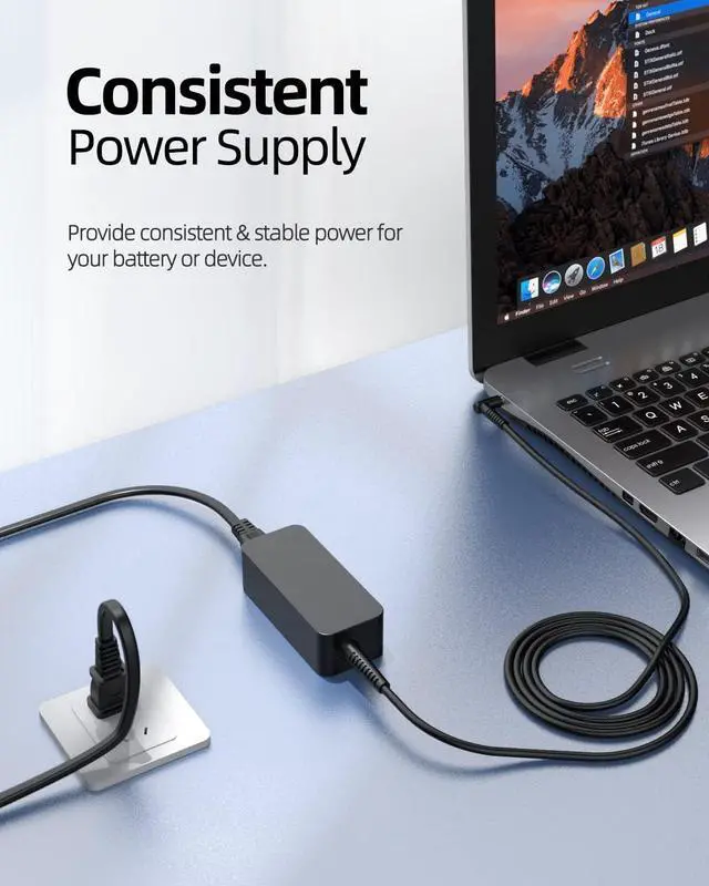 Alt view image 7 of 7 - 45W AC Charger Fit for HP 17-cp0xxx 17-cp1xxx 17-cp0000 17-cp1000 17-cp0025cl 17-cp0056 17-cp0076nr 17-cp1124od 17.3 inch 17-cp3047nr 17-cp3055cl 17-cp2124od Laptop PC Notebook Power Supply Cord
