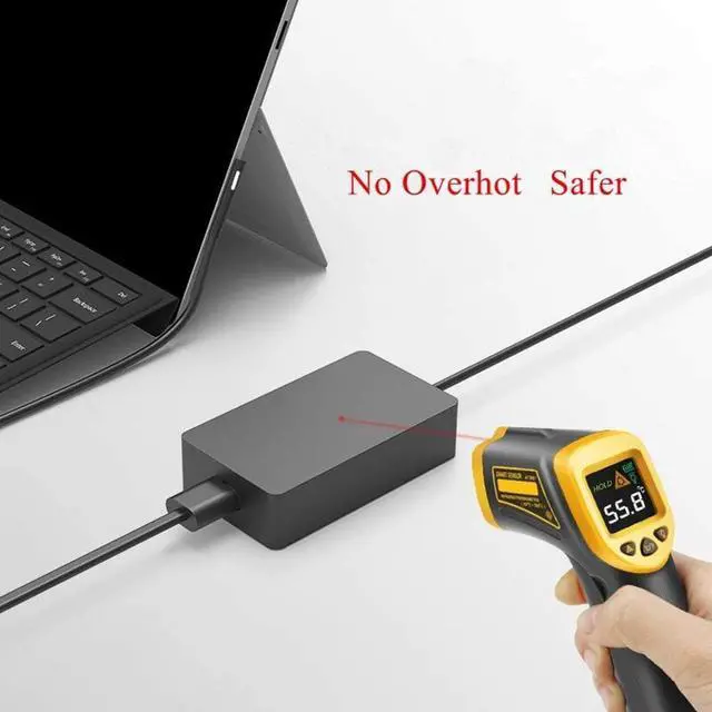 Alt view image 4 of 7 - Surface Pro Charger, 15V 4A 65W Adapter Compatible with Microsoft Surface Laptop 1/2/3, New Surface Pro 7/6/5/4/3/X, Surface Go 1/2, Surface Book 1/2, Surface Laptop Go
