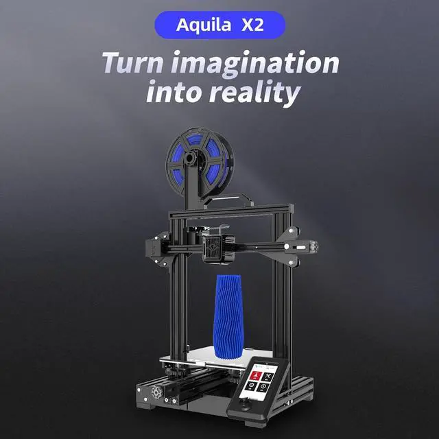 Alt view image 7 of 7 - Voxelab Aquila X2 Upgrade 3D Printer Integrated Structure Design with Carborundum Glass Platform and TMC2208 32-bit Silent Mainboard, 8.66x8.66x9.84in Printing Size