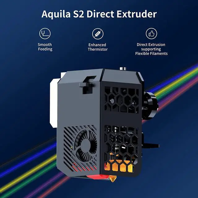 Alt view image 5 of 7 - Voxelab Aquila S2 3D Printer with High Temperature(300°C) Extruder, N32 Motherboard High Precision Printing, Removable PEI Coated Flexible Build Plate, Resume Printing 220 * 220 * 240mm