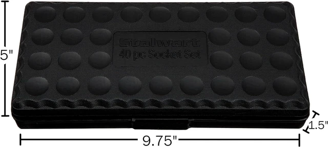 Alt view image 2 of 6 - Stalwart 75-HT3014 SAE and Metric 1/4, 3/8 and 1/2 Drive Socket Set, 52 Piece