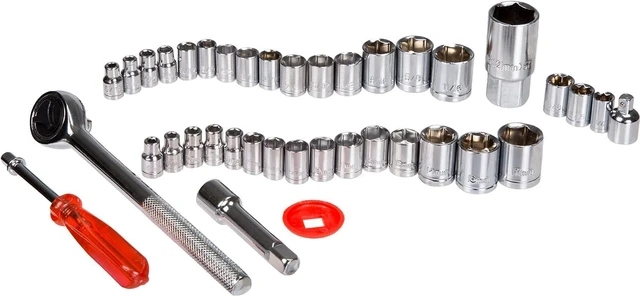 Alt view image 3 of 6 - Stalwart 75-HT3014 SAE and Metric 1/4, 3/8 and 1/2 Drive Socket Set, 52 Piece