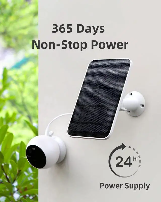 Alt view image 5 of 6 - 3W Portable Solar Panel for Security Camera Outdoor Wireless Solar Battery Camera Charger with 10ft Cable and Adjustable Bracket IP65 Waterproof