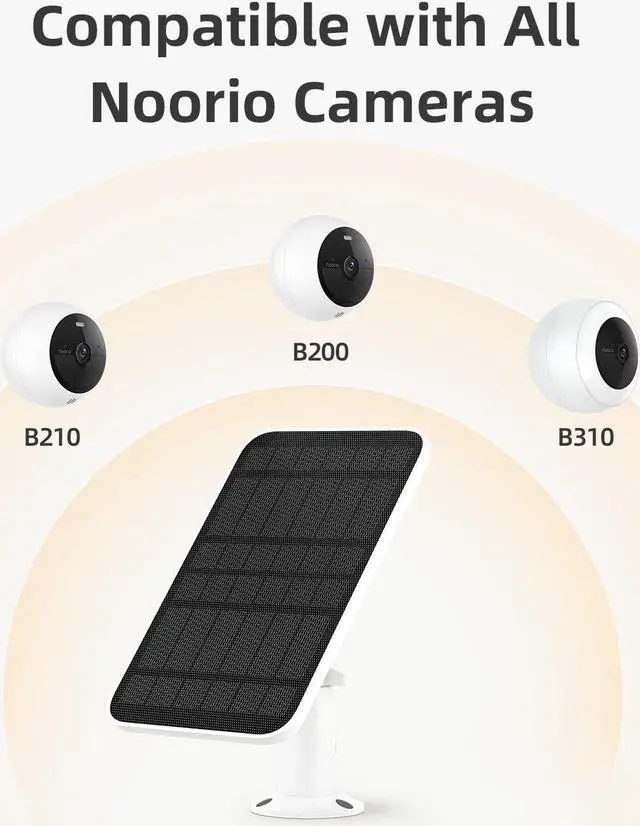 Alt view image 4 of 6 - 3W Portable Solar Panel for Security Camera Outdoor Wireless Solar Battery Camera Charger with 10ft Cable and Adjustable Bracket IP65 Waterproof