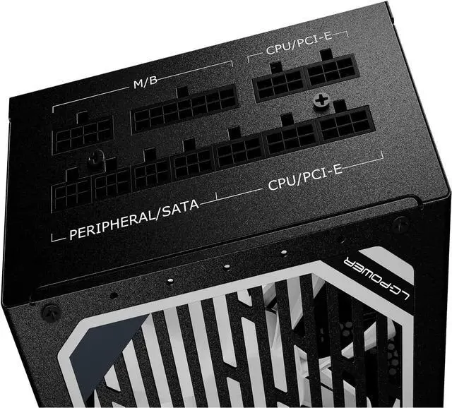 Alt view image 3 of 7 - LC-Power PC 750W Power Supply, Super Silent Modular Serie 80+ Gold, Full Modular PSU 750 Watt, Active PFC ATX, 120mm Fan LC6750M (750W)