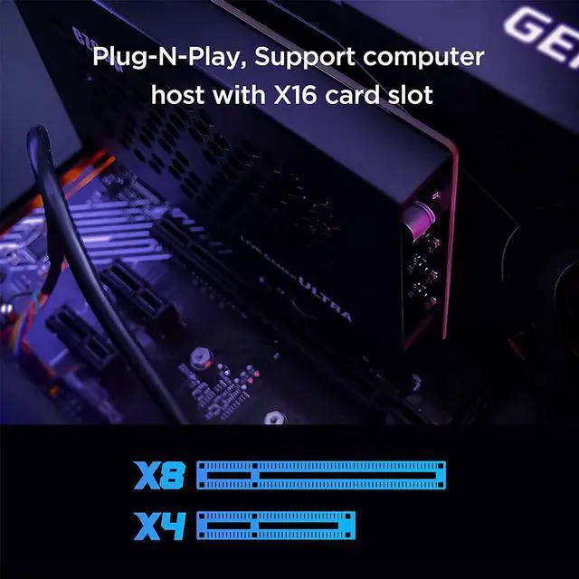 Alt view image 4 of 7 - MYPIN Game Capture Card, HDMI PCI-E 4K 30fps Record & Live Stream from Gaming Systems, Camcorders, DSLRs,Support Zero Delay HDMI Loop-Out