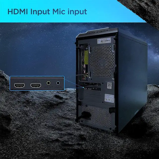 Alt view image 6 of 7 - MYPIN Game Capture Card, HDMI PCI-E 4K 30fps Record & Live Stream from Gaming Systems, Camcorders, DSLRs,Support Zero Delay HDMI Loop-Out