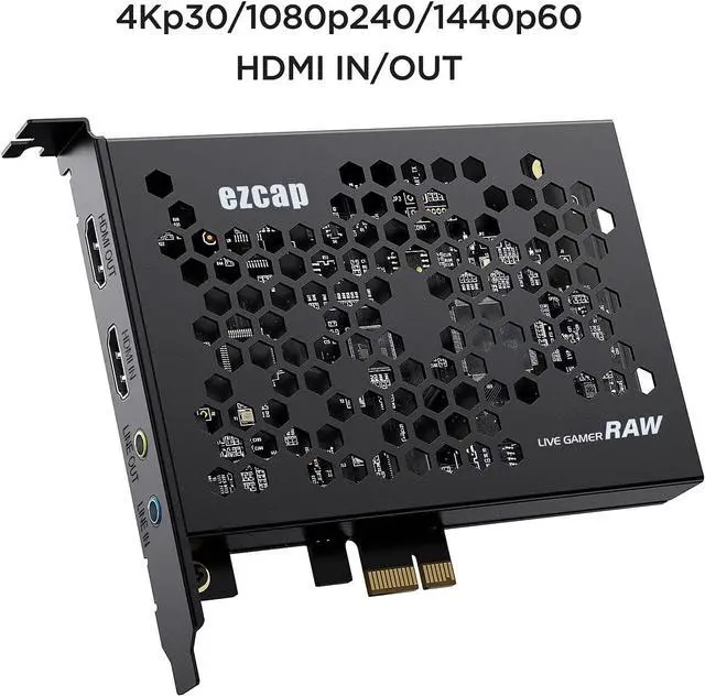 Alt view image 7 of 7 - MYPIN Game Capture Card, HDMI PCI-E 4K 30fps Record & Live Stream from Gaming Systems, Camcorders, DSLRs,Support Zero Delay HDMI Loop-Out