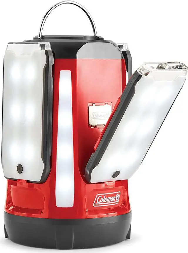 Alt view image 2 of 7 - Quad Panel 800L LED Lantern, Water-Resistant Lantern with 4 Removable Magnetic Light Panels & USB Charging Port, Great for Camping, Hunting, Emergencies, & More