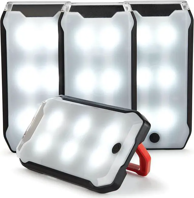 Alt view image 3 of 7 - Quad Panel 800L LED Lantern, Water-Resistant Lantern with 4 Removable Magnetic Light Panels & USB Charging Port, Great for Camping, Hunting, Emergencies, & More