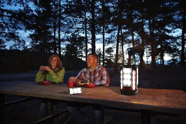 Alt view image 6 of 7 - Quad Panel 800L LED Lantern, Water-Resistant Lantern with 4 Removable Magnetic Light Panels & USB Charging Port, Great for Camping, Hunting, Emergencies, & More