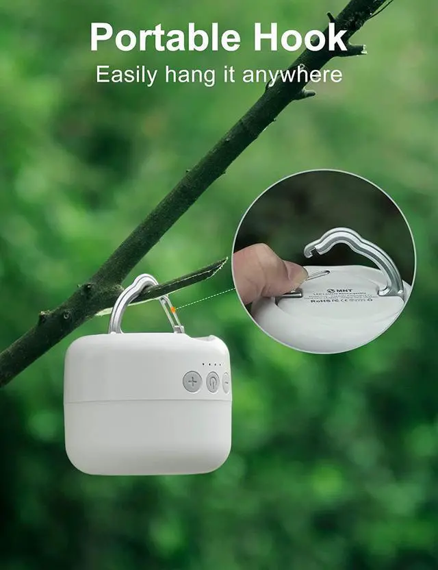 Alt view image 4 of 7 - LED Camping Lantern Rechargeable 1000LM, Up to 300H Running Time Camping Tent Light, 6700mAh Emergency Light for Hurricane, Power Outages, Home, Hiking, Water-Resistant