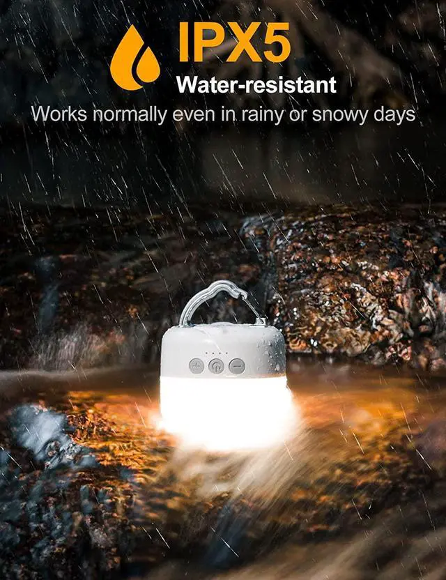 Alt view image 5 of 7 - LED Camping Lantern Rechargeable 1000LM, Up to 300H Running Time Camping Tent Light, 6700mAh Emergency Light for Hurricane, Power Outages, Home, Hiking, Water-Resistant