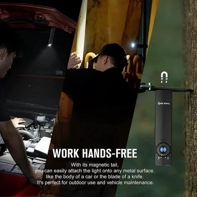 Alt view image 7 of 7 - OLIGHT Arkfeld EDC Flat Flashlight, 1000 Lumens White LED Light with Green Beam Combo, Power by Rechargeable Built-in Battery for Outdoors, Emergency, Work (Black CW)