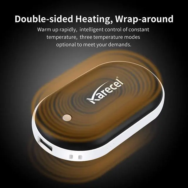 Alt view image 6 of 7 - Rechargeable Hand Warmers, Electric Hand Warmer 5200mAh Powerbank Reusable Handwarmers, Portable USB Hand Warmer Heater Battery Pocket Warmer, Best Gifts for Men and Women in Cold Winter