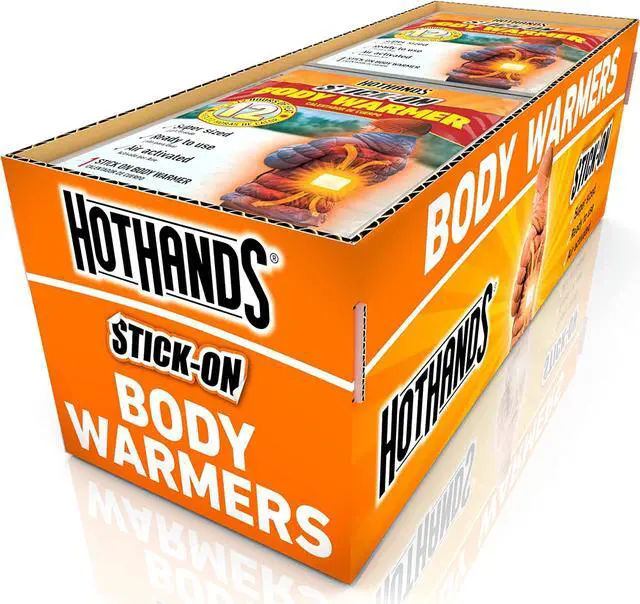 Main image of HotHands Body Warmers With Adhesive - Long Lasting Safe Natural Odorless Air Activated Warmers - Up to 12 Hours of Heat - 40 Individual Warmers
