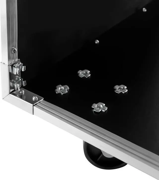 Alt view image 6 of 7 - 16u Av Rack Case with Wheels, Metal Studio Rack Cabinet with Built-in Handles,Wheel Claw Nails Locking Swivel Caster Wheels, Telecom, Equipment Rack for Indoor Use in Ktv Rooms, Conference Rooms