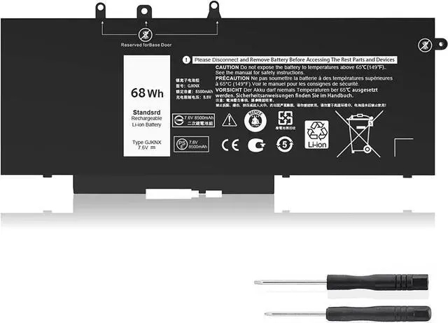 Batterie Gjknx 68wh 7.6v Li-polymère Batterie Pour Dell Latitude 5480 5580 5490 5590 E5280 E5288 Batterie Dell Latitude 5480