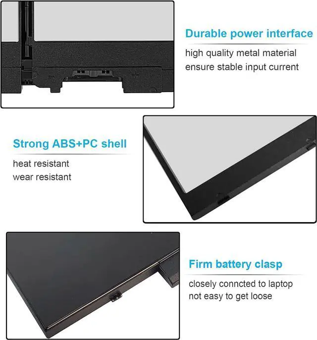 Alt view image 3 of 6 - 68Wh 4GVMP Laptop Battery Replacement for Dell Latitude 5500 5400 Precision 3540 Inspiron 7590 7591 7791 2-in-1 P84F P84F001 P42E P42E001 P98G001 P80F P80F001 C5GV2 H82T6 W8GMW RF7WM X77XY 7.6V 4-Cell