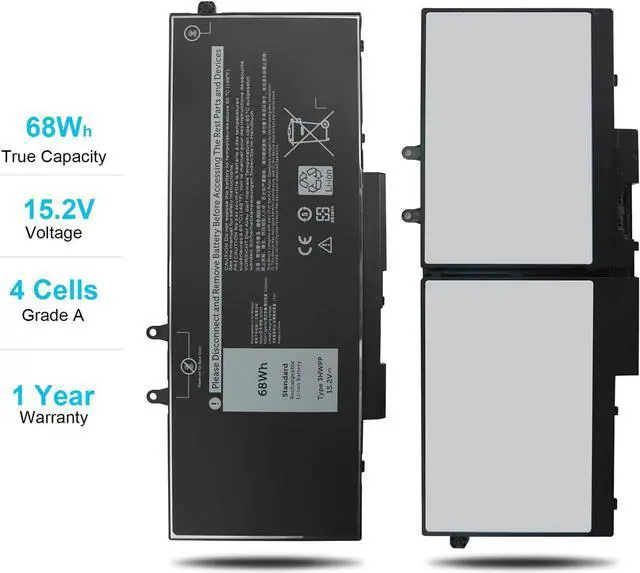Alt view image 5 of 6 - 68Wh 3HWPP 15.2V Battery for Dell Latitude 5501 5510 5511 5401 5410 5411 E5410 E5510 E5401 E5501 E5411 E5511 Precision 3551 3541 for Inspiron 17 7500 7506 2-in-1 Black 451-BCMN 10X1J N2NLL 1VY7F 3YNXM