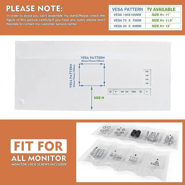 Alt view image 7 of 7 - Single LCD Computer Monitor Free-Standing Desk Stand Riser for 13 inch to 32 inch Screen with Swivel, Height Adjustable, Rotation, Holds One (1) Screen up to 77Lbs(HT05W-001) White