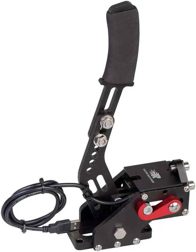 Alt view image 7 of 7 - CNRAQR PC Racing Game USB Handbrake for 16Bit SIM for Racing Games, Compatible with G27 G29 G920 G923 T500 T300 Simulate Linear HandbrakeWith Fixing Clip and Plate