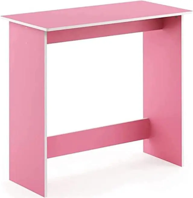 Main image of FURINNO Simplistic Study Table, Pink, 15.5 in x 31.5 in x 29.75 in (D x W x H)
