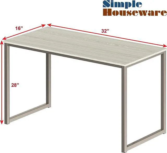 Alt view image 3 of 7 - SHW Home Office 32-Inch Computer Desk, Maple