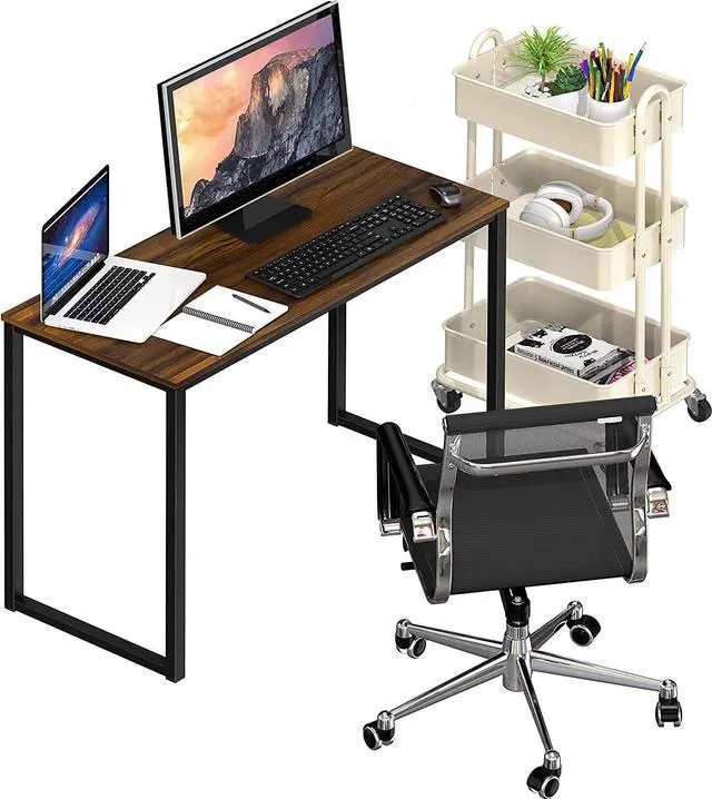Alt view image 4 of 7 - SHW Home Office 32-Inch Computer Desk, Walnut