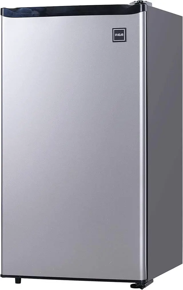 Alt view image 6 of 7 - RCA RFR322 Mini Refrigerator, Compact Freezer Compartment, Adjustable Thermostat Control, Reversible Door, Ideal Fridge for Dorm, Office, Apartment, Platinum Stainless, 3.2 Cubic Feet