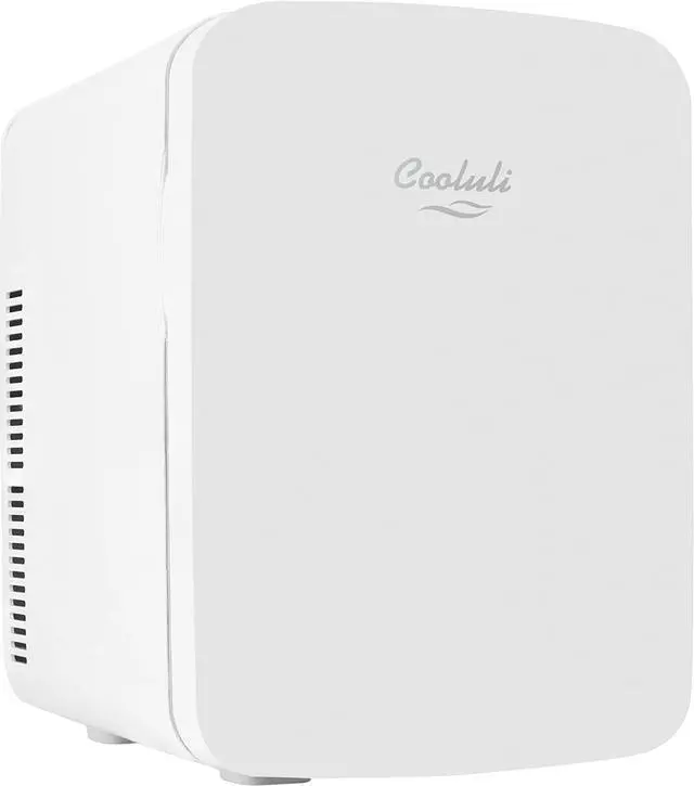 Main image of Cooluli 15L Mini Fridge for Bedroom, Car, Office Desk & College Dorm - 12V Portable Cooler & Warmer for Food, Drinks, Skincare - AC/DC Small Refrigerator with Glass Front, White