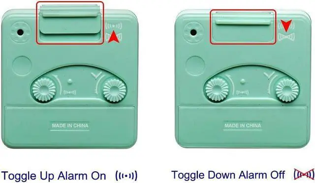 Alt view image 4 of 7 - Peakeep Ultra Small, Battery Travel Alarm Clock with Snooze and Light, Silent with No Ticking Analog Quartz (Aquamarine)