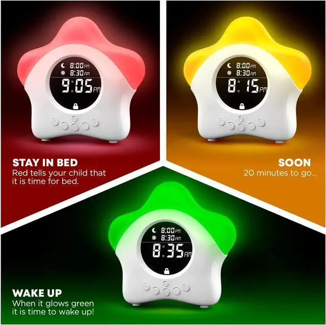 Alt view image 2 of 6 - Stay-in-Bed Clock for Kids - Toddler Sleep Trainer, Night Light & Alarm