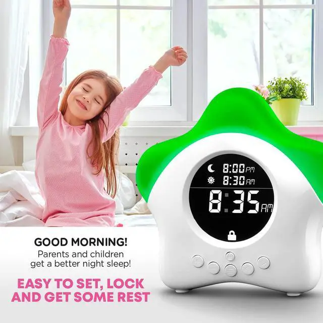 Alt view image 5 of 6 - Stay-in-Bed Clock for Kids - Toddler Sleep Trainer, Night Light & Alarm