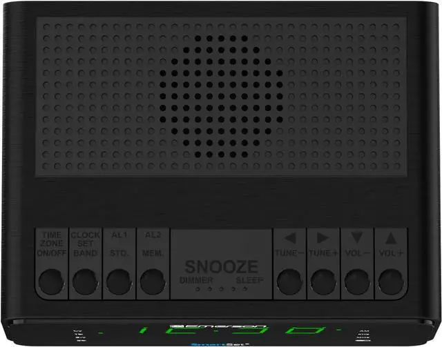 Alt view image 3 of 6 - Emerson SmartSet Dual Alarm Clock Radio with AM/FM Radio, Dimmer, Sleep Timer and .9" LED Display, CKS1900