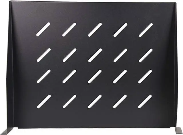 Alt view image 3 of 5 - Aeons 2U Universal Server Rack Shelf Vented Rackmount Cantilever Shelf 14" Deep, for 19 IT Network Rack Cabinet Enclosure - Fixed Server Rack Cabinet Shelf