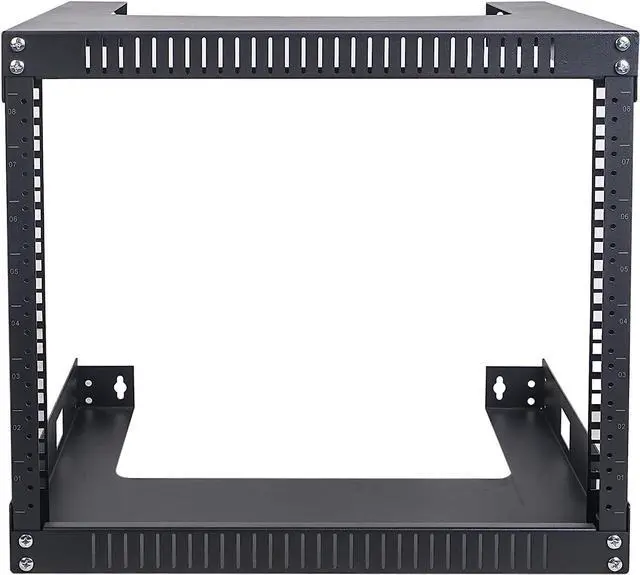 Alt view image 2 of 4 - Sound Town 2-Post 8U Wall Mount Open Frame Rack, 16" Depth, for Servers, IT Equipment, Network Devices, AV, Patch Panels (ST2PWOR-8U)