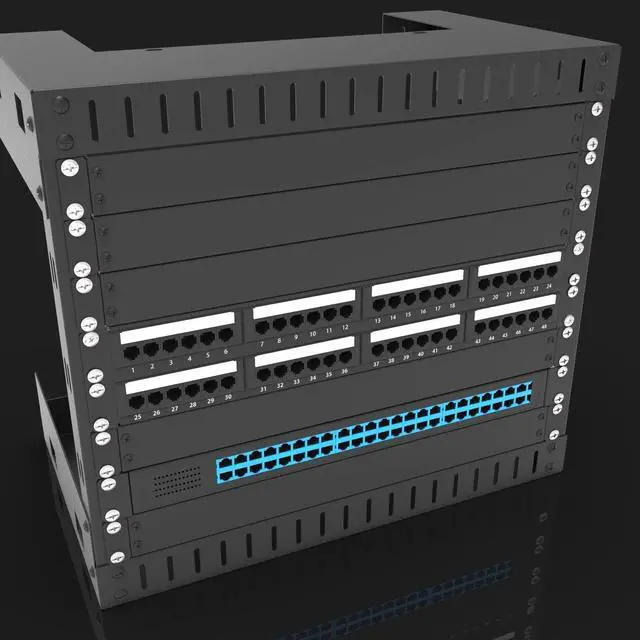 Alt view image 4 of 7 - Jingchengmei 2 Pack 1U Metal Disassembled Blank Panel 1U Rack Mount Spacer for 19in Server Rack Enclosure or Network Cabinet, Black (ABPA2PC)