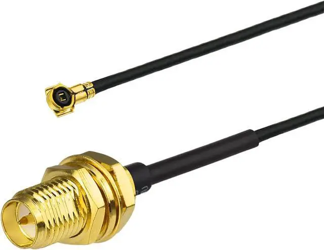 Alt view image 4 of 6 - M.2 Card Antenna 2.4GHz 5GHz Small WiFi Antenna RP-SMA Male with MHF4 IPEX to RP-SMA Female Cable 9.8in (4-Pack) for M.2 NGFF Network Card PC Desktop Computer