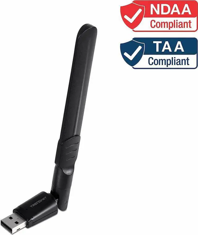 Alt view image 3 of 7 - TRENDnet AC1200 High Gain Dual Band Wave 2 MU-MIMO Wireless USB USB 3.1 Gen 1 Adapter, for Windows and Mac, Black, TEW-805UBH