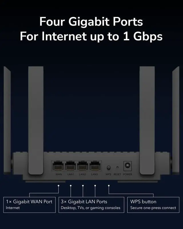 Alt view image 6 of 7 - Cudy New AX3000 Dual Band Wi-Fi 6 Router, Mesh Wi-Fi Router, 802.11ax Internet Router, 160MHz, MU-MIMO, OFDMA, WireGuard, OpenVPN, WPA3, WR3000
