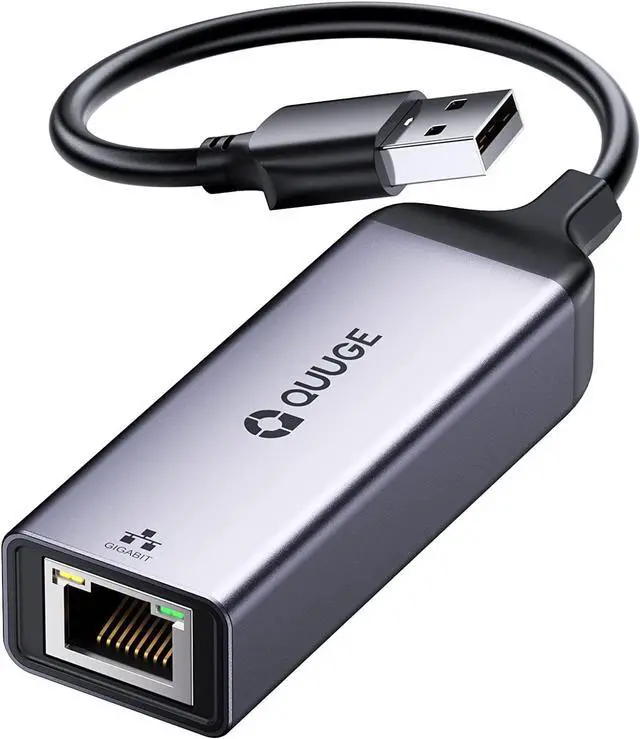Main image of USB to Ethernet Adapter, Plug & Play USB 3.0 to 1000 Gigabit RJ45 LAN Ethernet Adapter for Laptop, Aluminium Portable USB Network Adapter Compatible for Nintendo Switch MacBook PC Mac Window - QUUGE