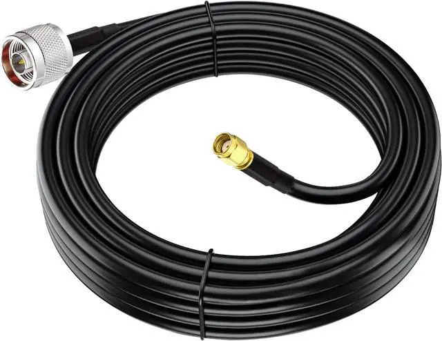 Main image of Eightwood N Male to RP-SMA Male Cable KSR240 Low Loss Extension Cable 10ft for Outdoor Yagi WiFi Antenna WiFi Router Helium Hotspot Miner LoraWan Antenna